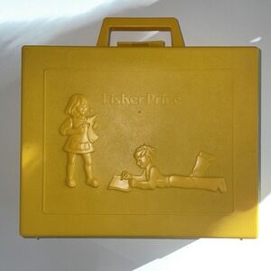 Vintage 1980 Fisher Price Coloring Case, All Pieces Included